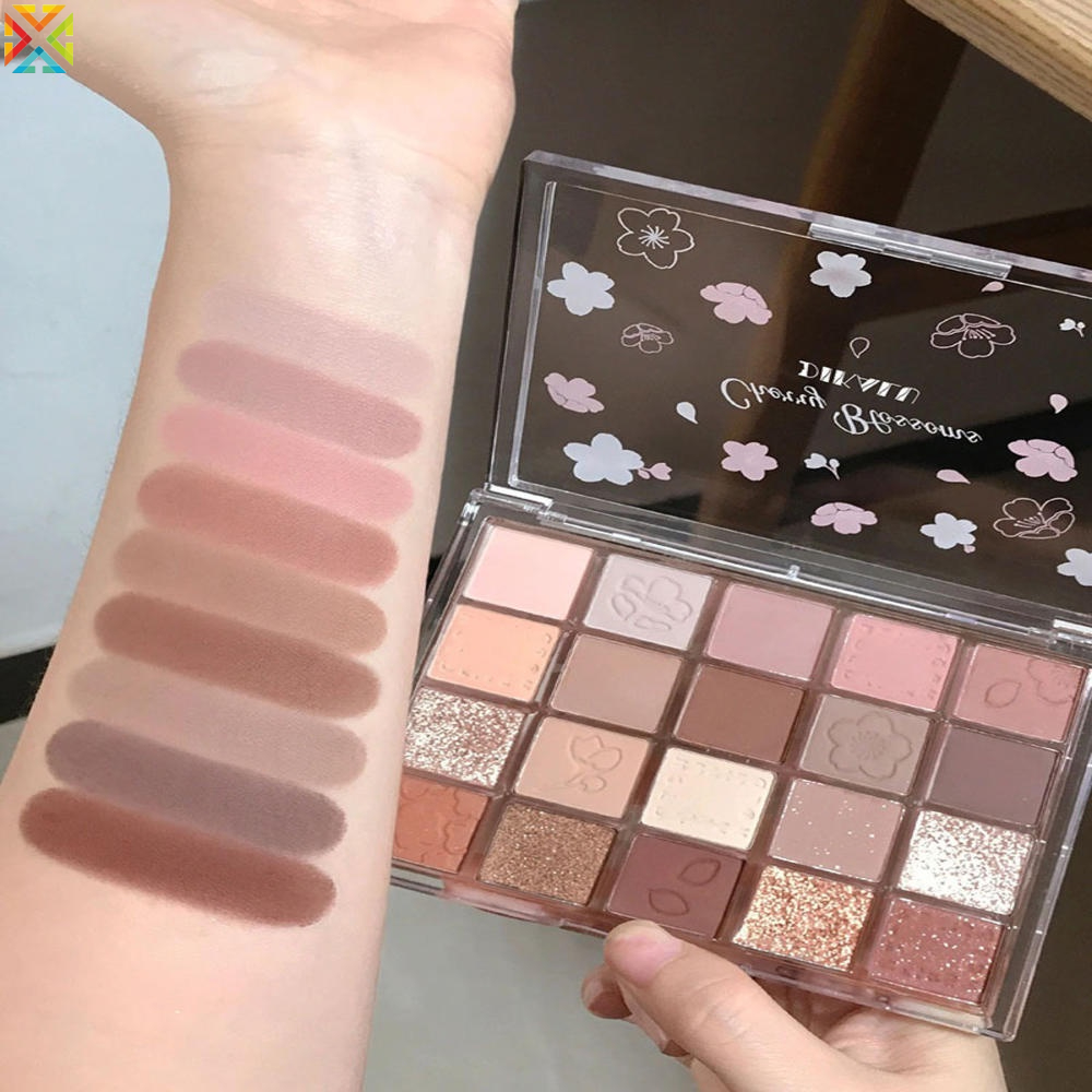 Bảng Phấn Mắt 20 Màu Sắc Hiệu Ứng Lì / Ánh Ngọc Trai Chống Nước Lên Màu Cực Chuẩn