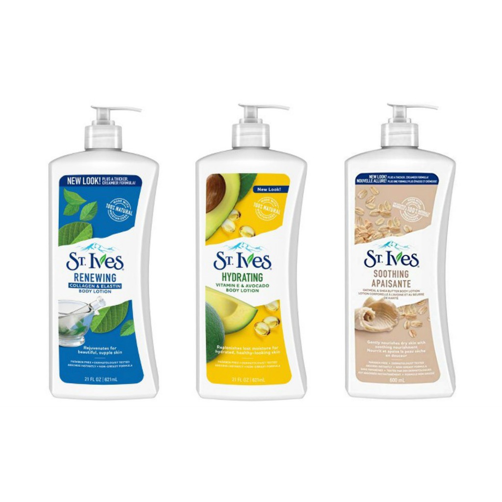 Sữa Dưỡng Thể Làm Sáng Da, Bổ Sung Dưỡng Chất Vitamin Chiết Xuất Từ Thiên Nhiên St.Ives Body Lotion 621ml