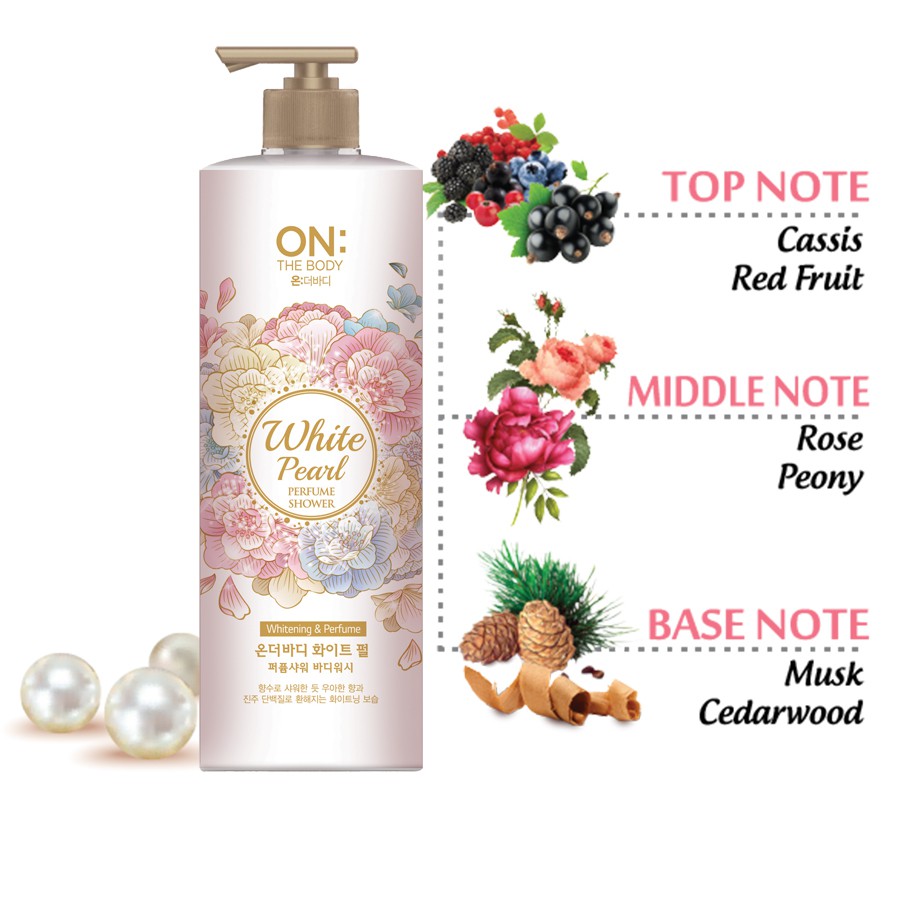 Sữa tắm hương nước hoa The Body Perfume White Pearl bột ngọc trai 1000gr | BigBuy360 - bigbuy360.vn