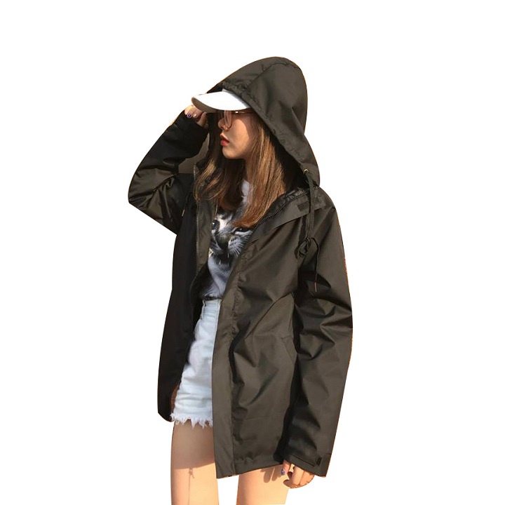 ÁO KHOÁC JACKET WET NAM, NỮ chống nước màu Rêu cao cấp.