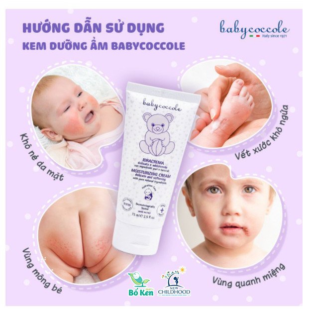 Shop Bố Ken - Kem dưỡng ẩm/ Sữa dưỡng thể chiết xuất hạnh nhân Babycoccole cho bé từ 0M+