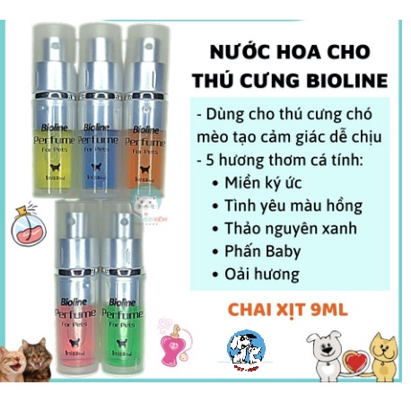 Nước Hoa Xịt Khử Mùi Cho Chó Mèo BIOLINE 9ML