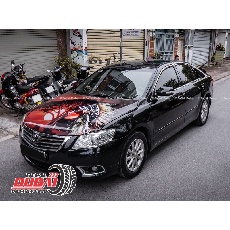 Tem Dán Nắp Capo Xe I10 Sedan Cô Gái Thổ Dân Độc Đáo - Thiết kế và chỉnh sửa theo yêu cầu - Decal Dubai