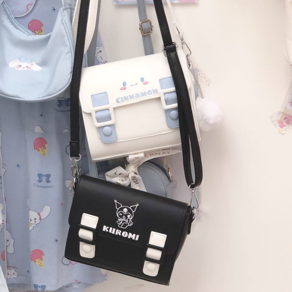 ❖Cặp Học Sinh Kuromi❖Túi Xách Da pu Hình Chú Chó Tai To Dễ Thương Phong Cách Mới Cho Học Sinh
