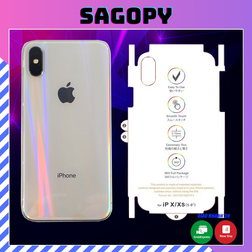 Miếng dán mặt sau PPF Full viền chống xước điện thoại Case iphone 6/6s/7/7plus/8/8plus/x/xr/xs/11/12/pro/max Sagopy