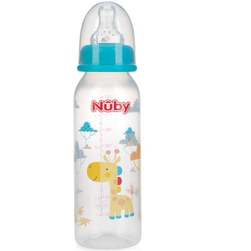 [HÀNG CHÍNH HÃNG] Bình sữa chống sặc cho bé cổ hẹp Nuby dung tích 120ml/240ml