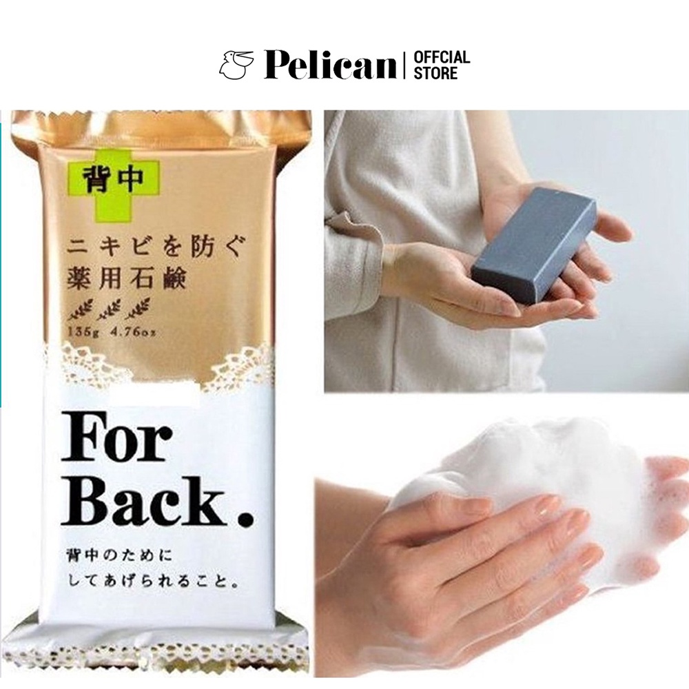 Xà phòng giảm mụn lưng Pelican For Back Nhật Bản 130g
