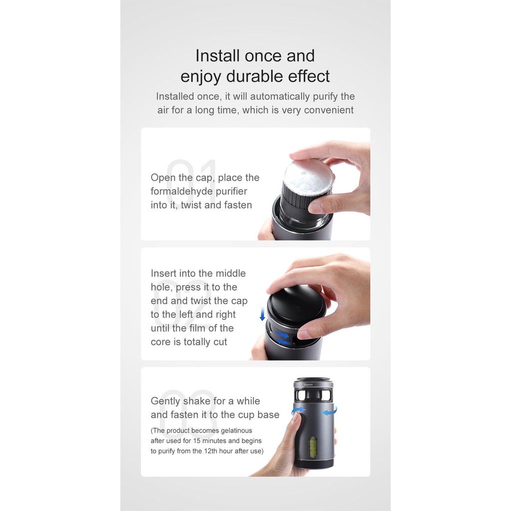 Bộ lọc không khí khử mùi cho xe hơi hãng Baseus