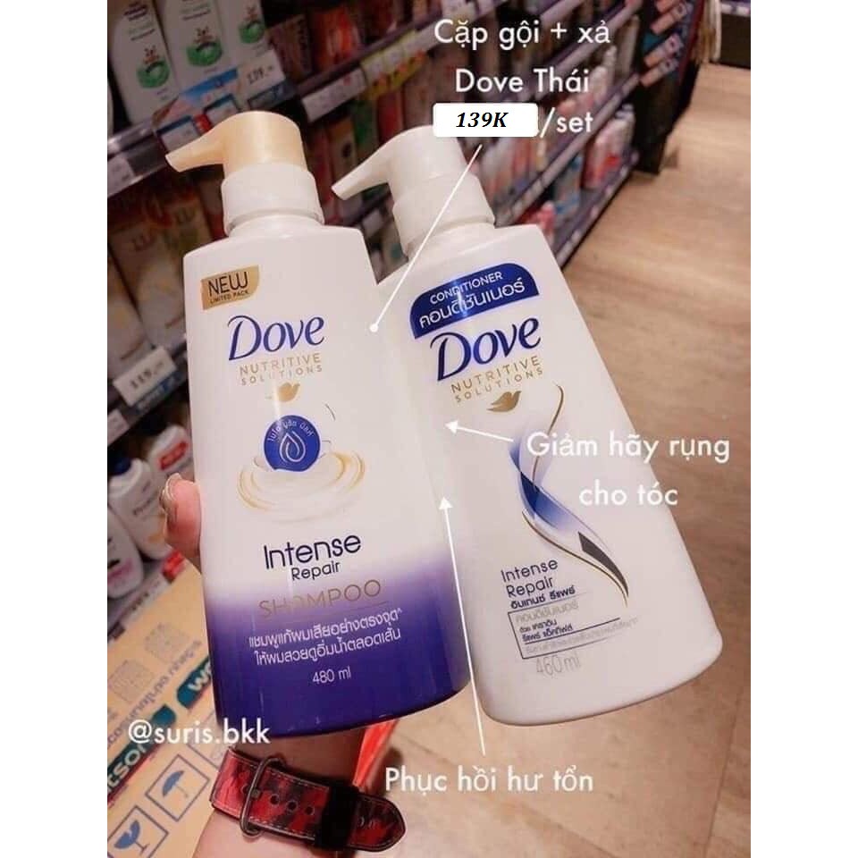 DẦU GỘI DẦU XẢ DOVE THÁI SIÊU MỀM MƯỢT TÓC 450ML