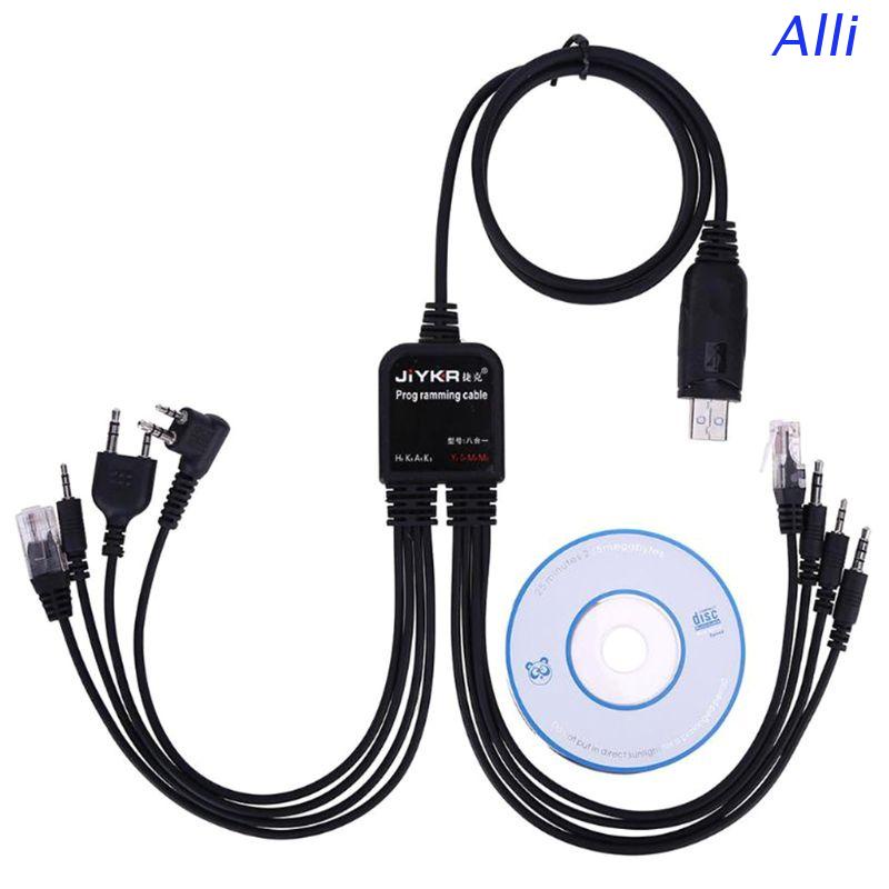 Dây Cáp Lập Trình USB 8 Trong 1 Cho Bộ Đàm Baofeng Motorola Kenwood TYT QYT 1.3m/4.26 ft