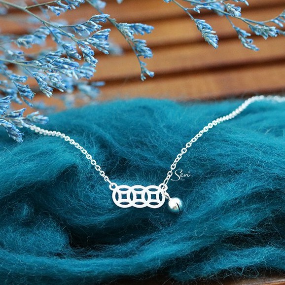Lắc tay 3 đồng tiền chuông bạc 925 Senyda Jewelry LT082