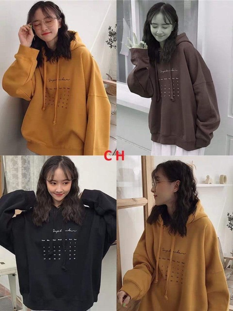 Áo hoodie lịch ngày tháng