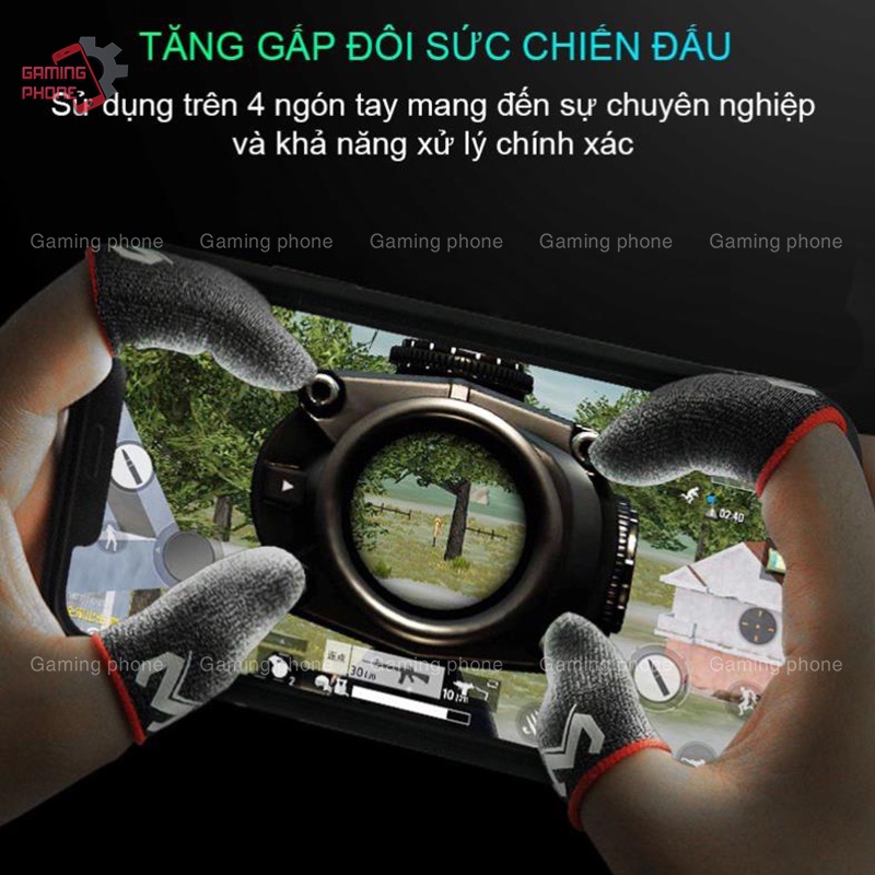 Găng tay chơi game MEMO dành cho điện thoại sợi carbon cảm ứng nhạy cho game PUBG FF Tốc Chiến Liên Quân mobile 4.9 | BigBuy360 - bigbuy360.vn
