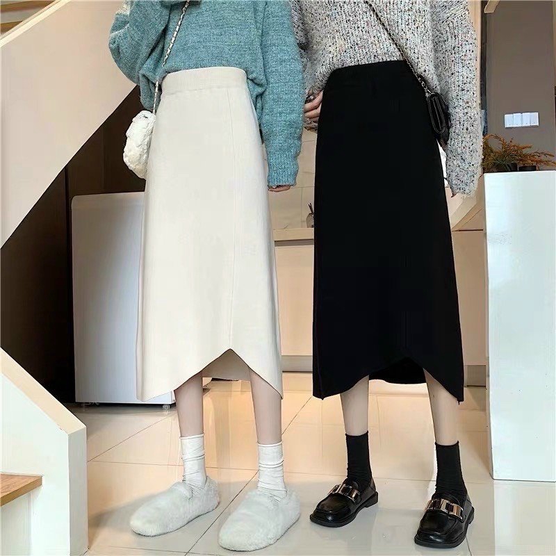 Chân váy dài ullzang , chân váy midi dáng A ,gấu cách điệu | BigBuy360 - bigbuy360.vn