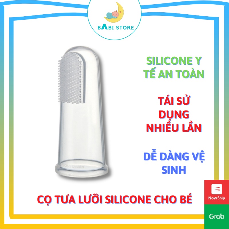 Cọ tưa lưỡi, rơ lưỡi silicon cho bé - Babi Store