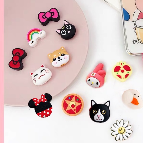 Dụng cụ bảo vệ đầu dây cáp sạc hình hoạt hình dễ thương