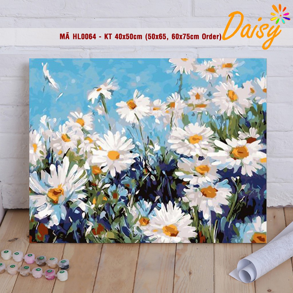 [Free Ship] Tranh Số Hóa Tự Tô Màu DAISY Chủ Đề Hoa Nhiều Mẫu Chuẩn Màu Hàng Có Sẵn | WebRaoVat - webraovat.net.vn