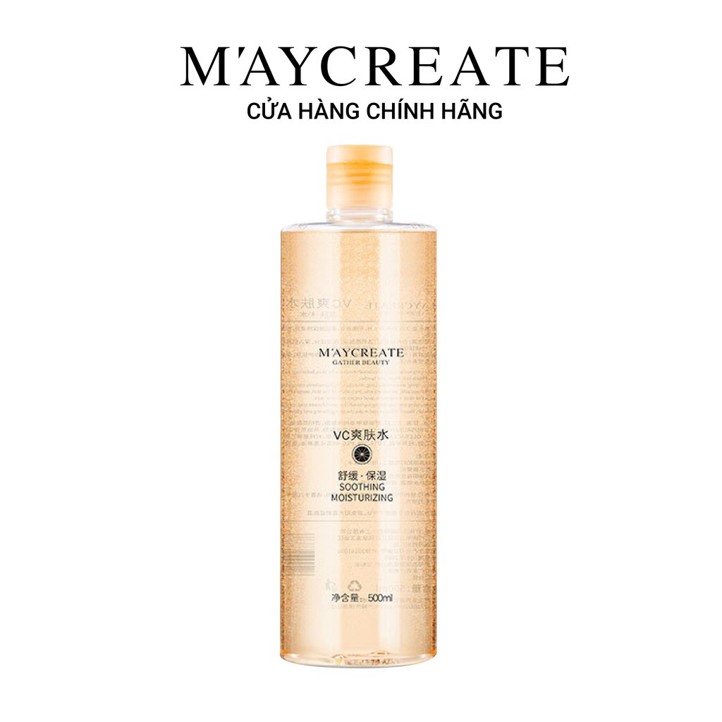 Toner Hoa Hồng 500ml Hãng MayCreate(Chai Nắp Vàng)