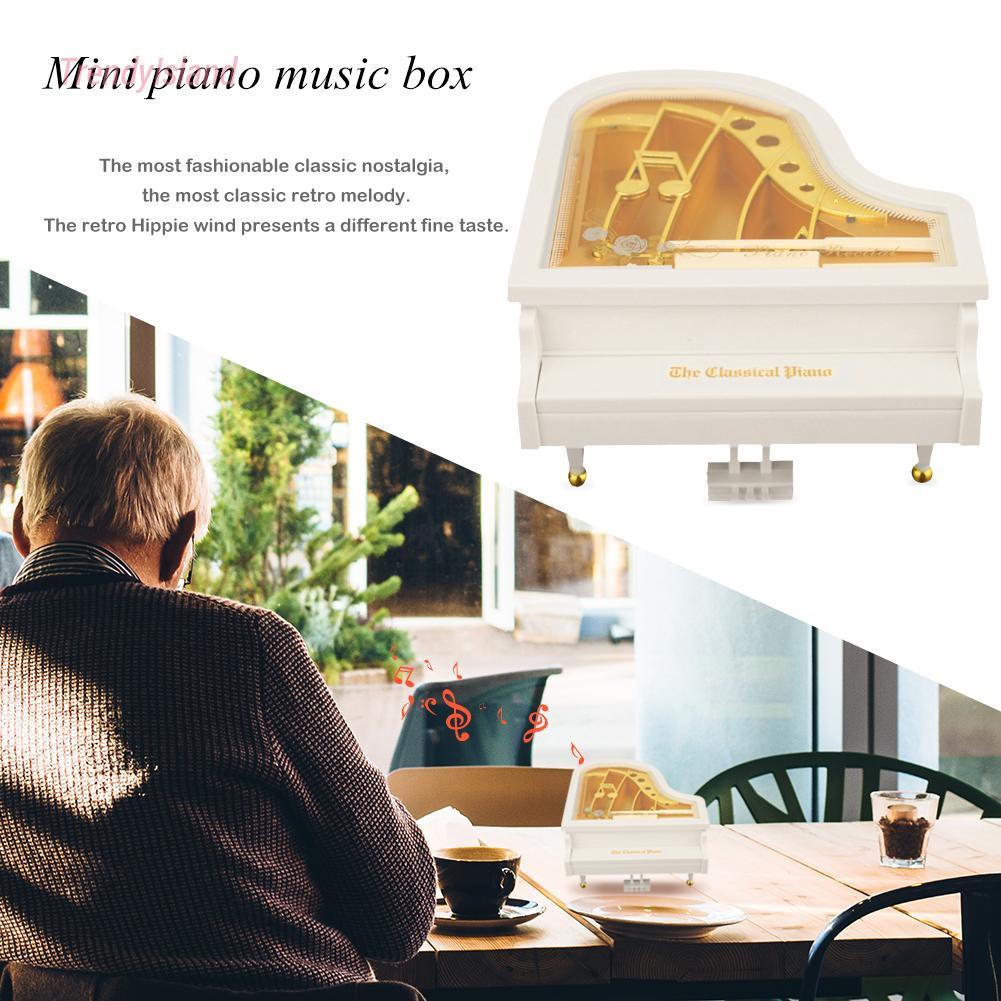 Hộp Nhạc Hình Đàn Piano Mini Bằng Kim Loại