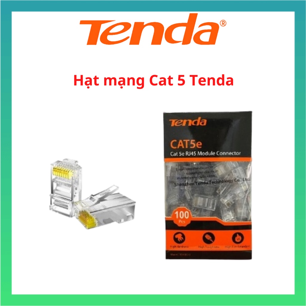 Hạt mạng CAT5E RJ45 TENDA TEH5E010, chính hãng do ADNT nhập khẩu và phân phối độc quyền