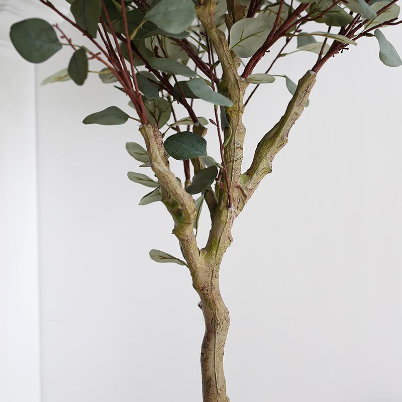 Cây giả, Cây bạch đàn giả, lá táo, lá bạc  - Cây giả decor trang trí nhà cửa nội thất phòng khách phòng ngủ