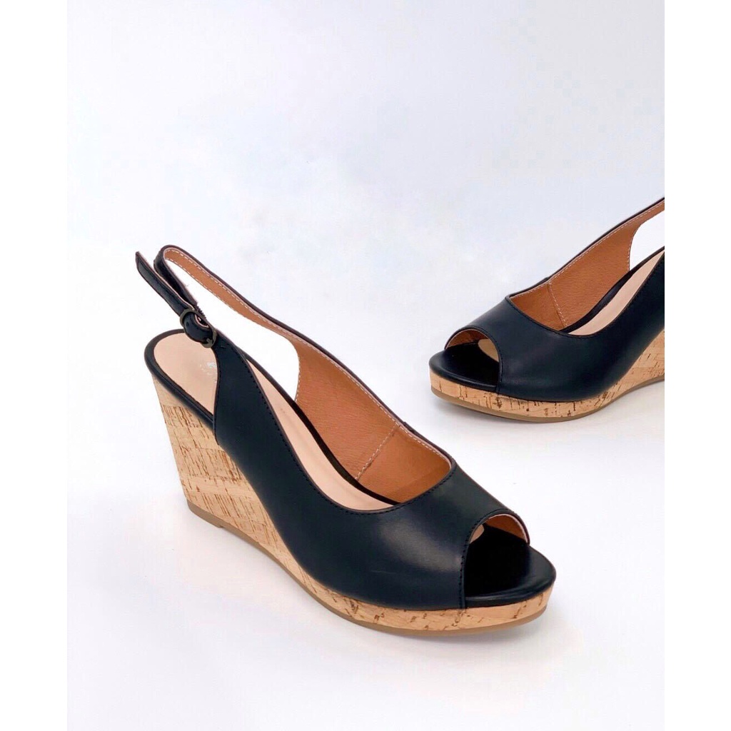 Sandal Đế Xuồng Da Thật 7cm