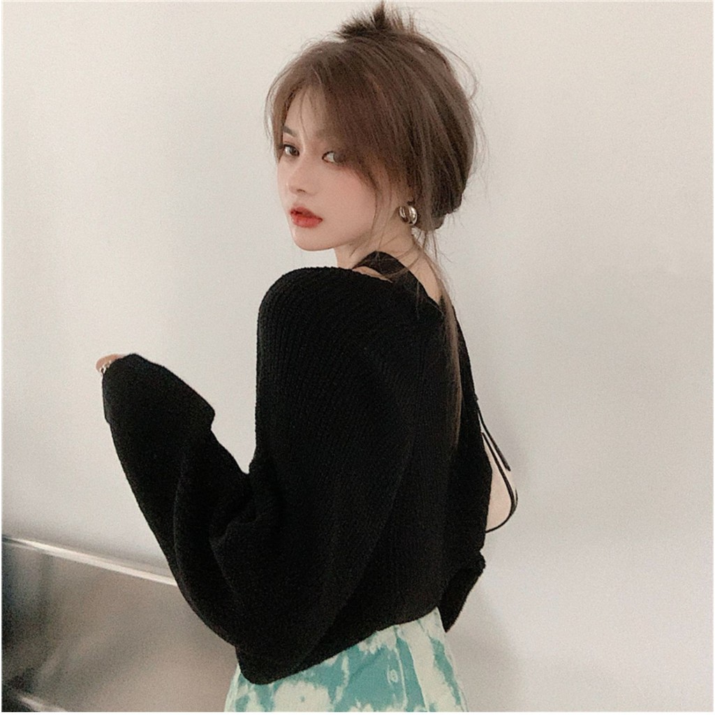 【Cocory】 Áo Khoác Cardigan Dệt Kim Tay Dài Thiết Kế Dáng Rộng Cho Nữ