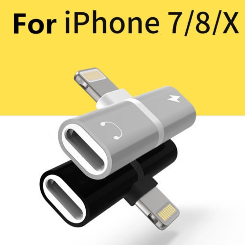 Đầu chia 2 cổng lightning để cắm tai nghe và sạc pin cùng lúc cho iPhone 7/7 Plus/8/8 Plus/iPhone X