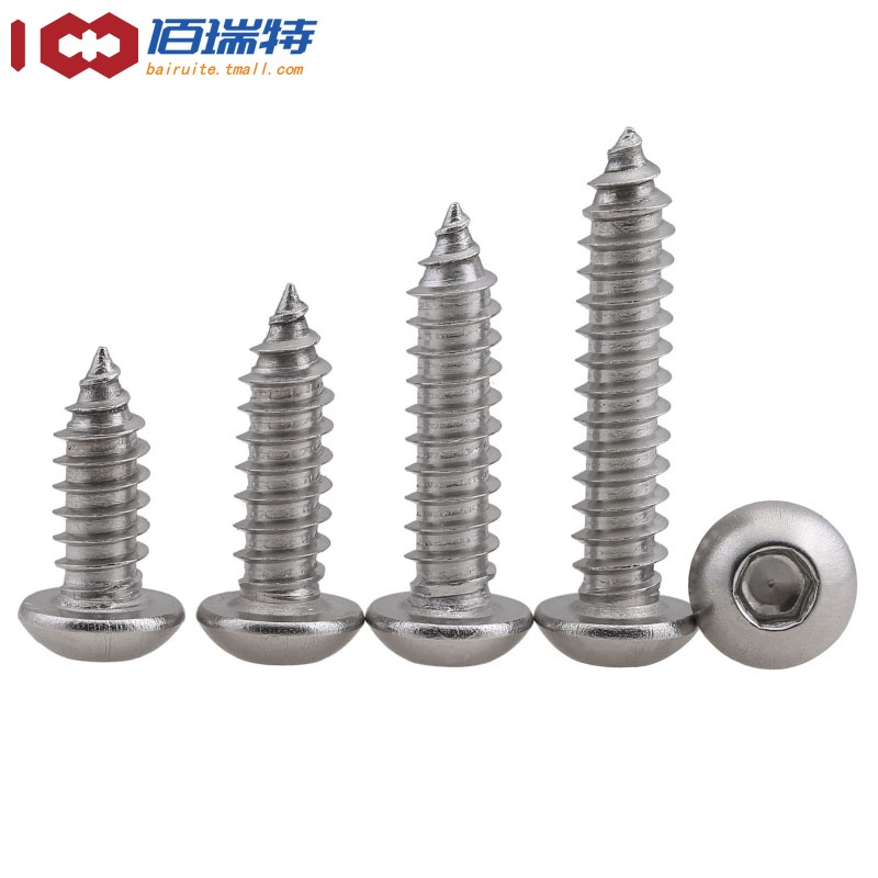 Bu Lông Lục Giác Chìm Đầu Tròn Bằng Inox 304 M3M4M5M6