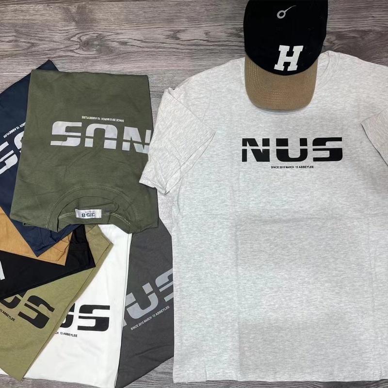 Áo thun nam nữ tay lỡ form rộng 3158 in chữ chất cotton hàng Quảng Châu ANDOSA AT16