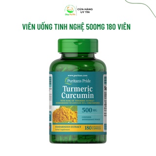  Viên uống tinh chất nghệ Turmeric 500mg 180 viên Puritan’s Pride. 