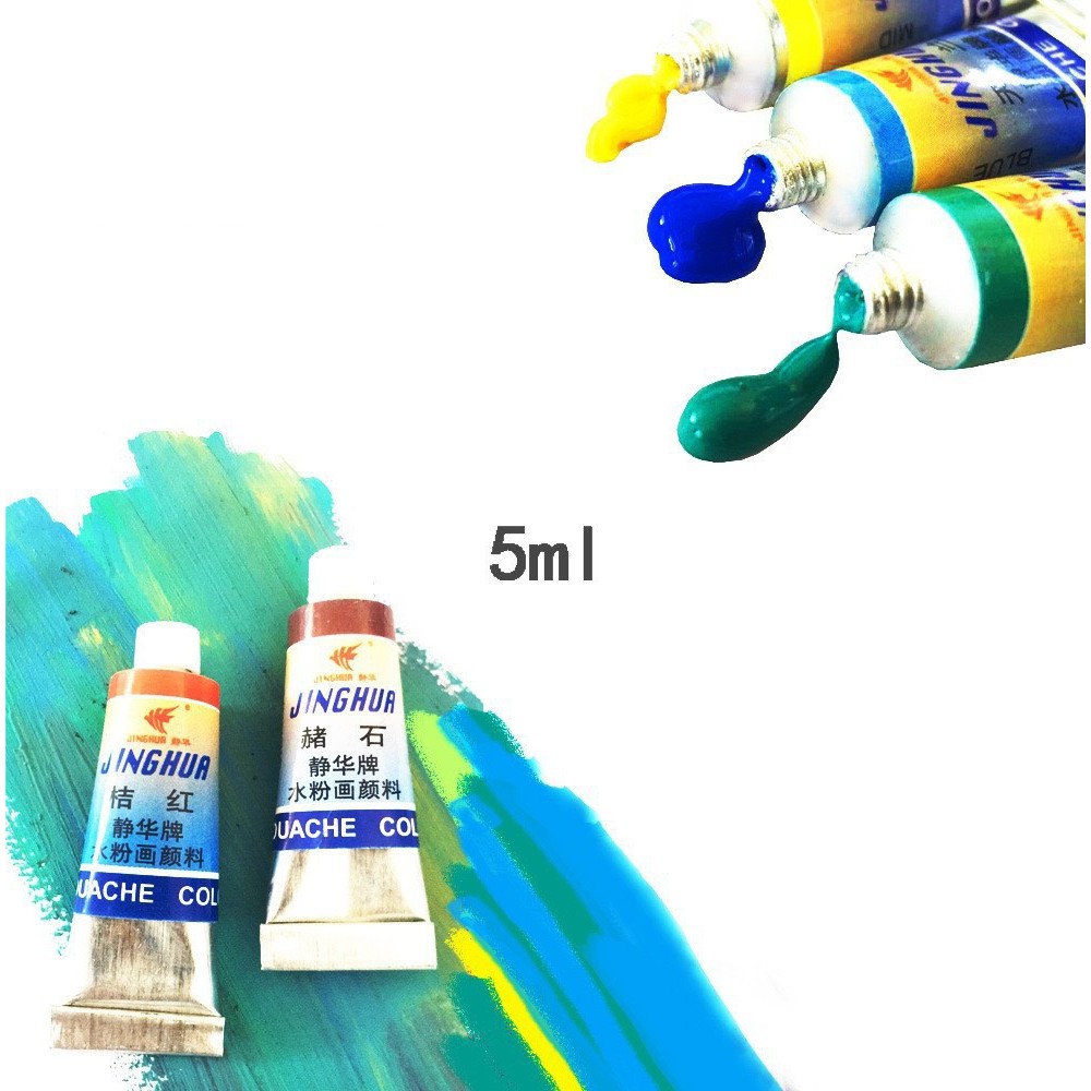 Bộ màu Gouache 12 màu, 18 màu, 24 màu 5ml