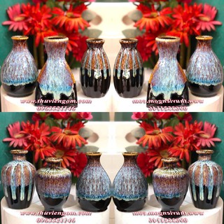 Lọ hoa sứ mini để bàn - Gốm sứ Bát Tràng - 6 mẫu mới - Combo 3 lọ - Phần 2