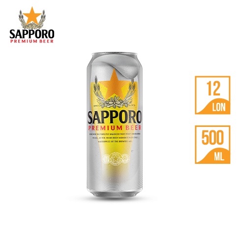 [GIAO HỎA TỐC]Thùng 12 lon bia Sapporo Premium (500ml/lon)