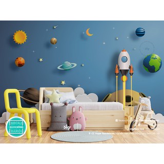 Decal trang trí cho bé 𝐒𝐄𝐓 𝐑𝐨𝐜𝐤𝐞𝐭 𝐟𝐥𝐲𝐢𝐧𝐠 𝐬𝐩𝐚𝐜𝐞