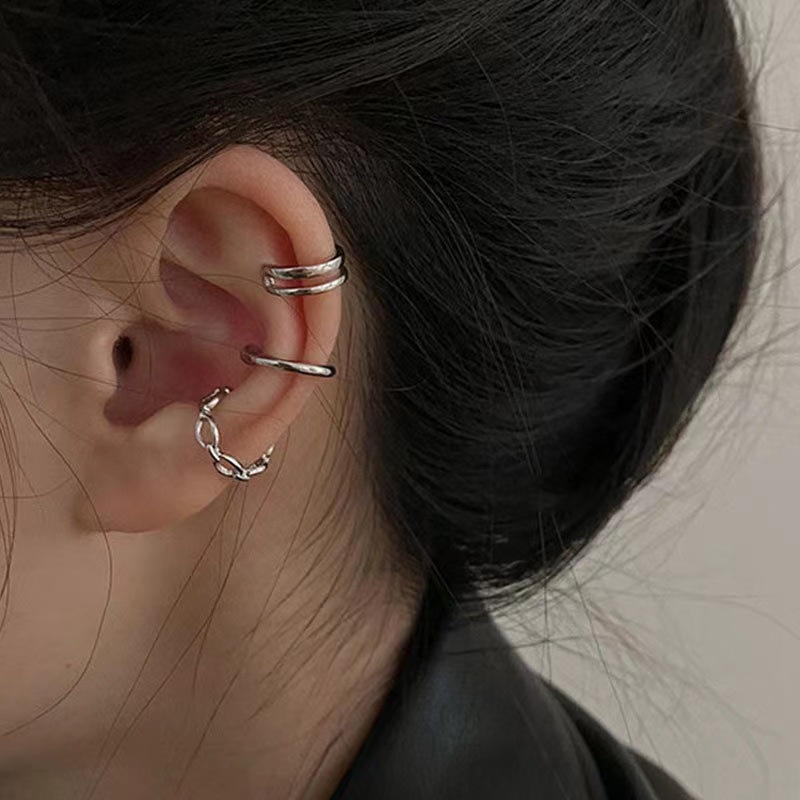 Set 3 Khuyên Tai Phong Cách Hàn Quốc Cá Tính Dành Cho Cả Nam Và Nữ