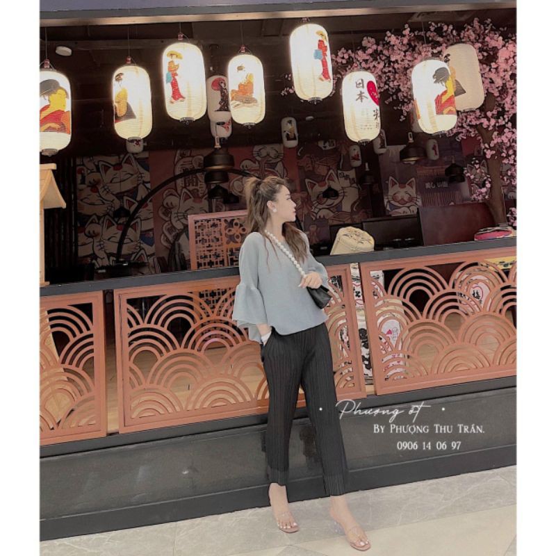 Quần nhăn dập ly ống sớ hàng QCL1