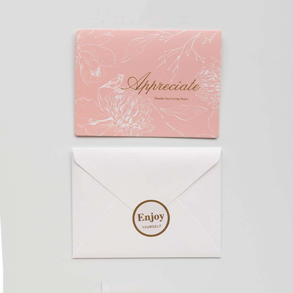 Thiệp Chúc Mừng Bằng Giấy In Chữ Đơn Giản Phong Cách Hàn Quốc