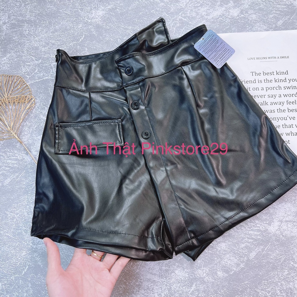 Chân Váy Da Cạp Cao Vạt Chéo 3 Cúc Lệch Siêu Cá Tính C042 | BigBuy360 - bigbuy360.vn