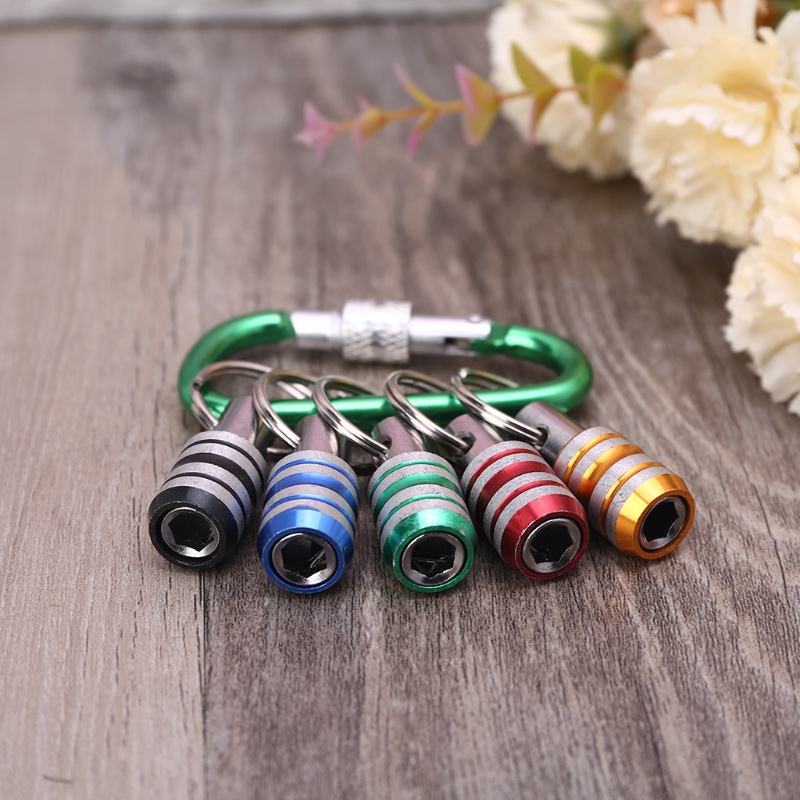 Set 5 Thanh Nối Dài Đầu Lục Giác 1 / 4 Inch Gắn Móc Khóa Tiện Dụng