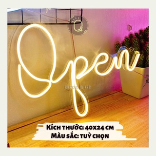 Đèn Led Neon chữ OPEN, led dẻo uốn chữ.