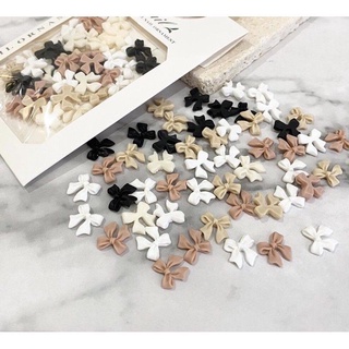 Sét Charm nơ mix 4 màu, charm gắn móng