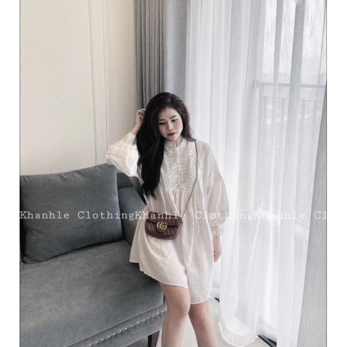 Váy đũi babydoll tay viền ren