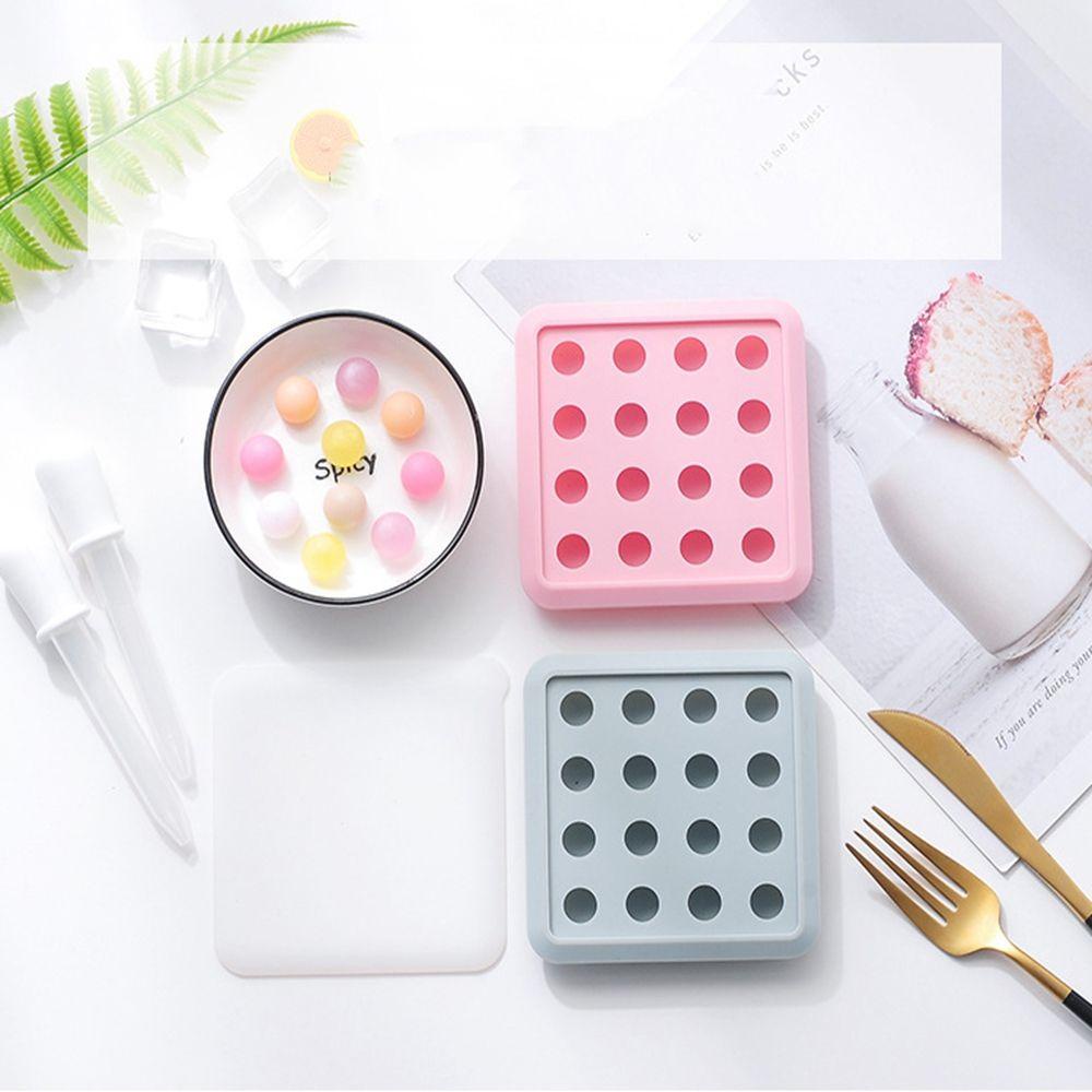Khuôn Làm Đá Mini Hình Cầu Có Nắp DIY