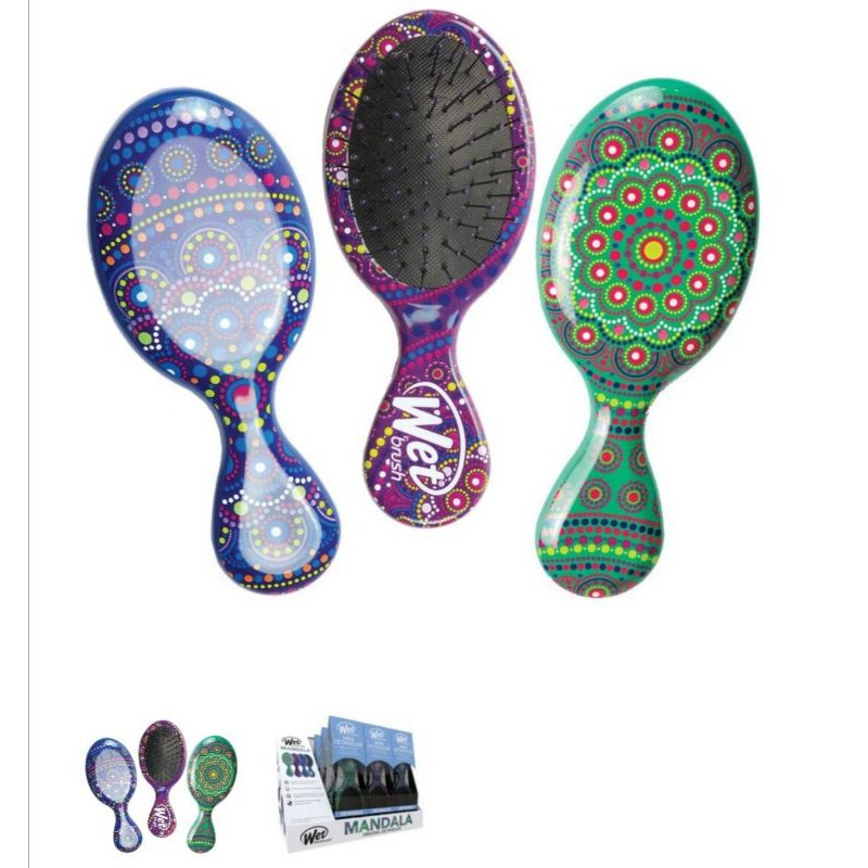 Lược chải tóc Wet Brush Mini Detangler nhiều màu