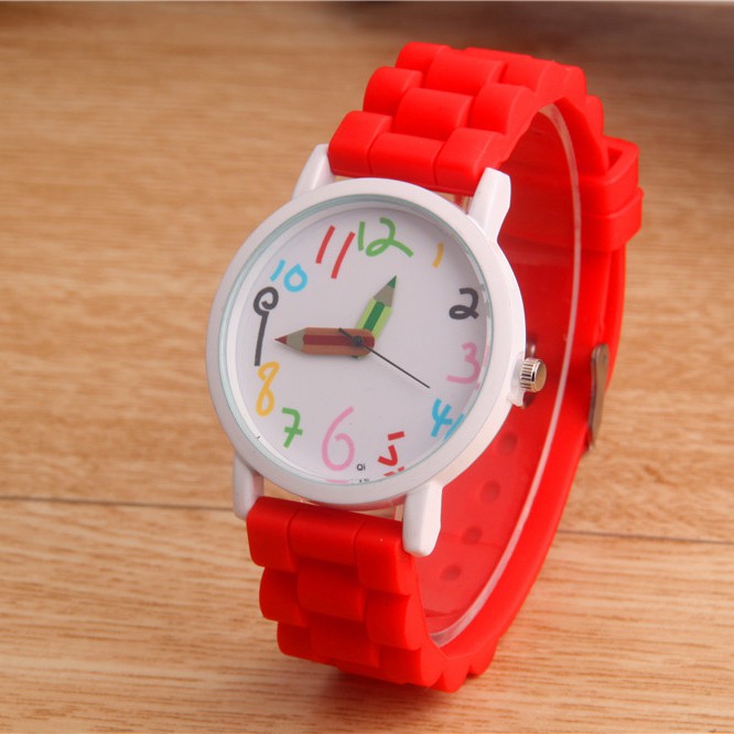 Đồng hồ thời trang nữ AKM03 mặt số dể dàng xem giờ, dây silicon mềm đeo êm tay, phù hợp độ tuổi 6 - 20 | BigBuy360 - bigbuy360.vn