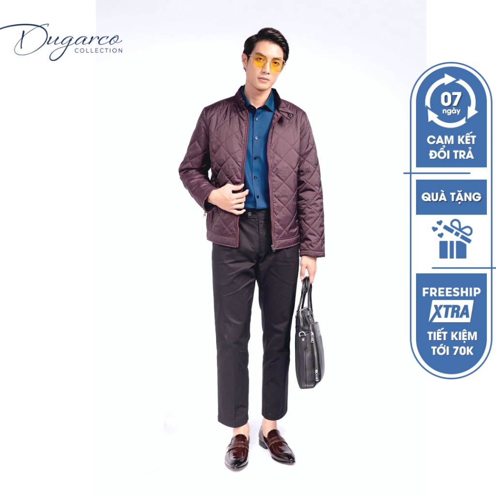 Áo khoác jacket DUGARCO nam hai lớp cao cấp chống thấm nước, giữ ấm tốt 82JM42153