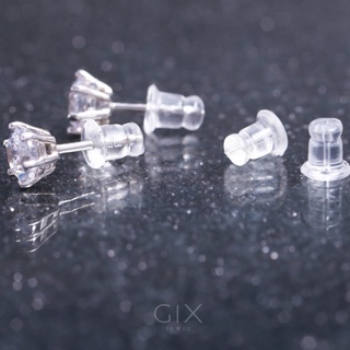 Chốt nhựa cao su bông tai nữ Gix Jewel CBN