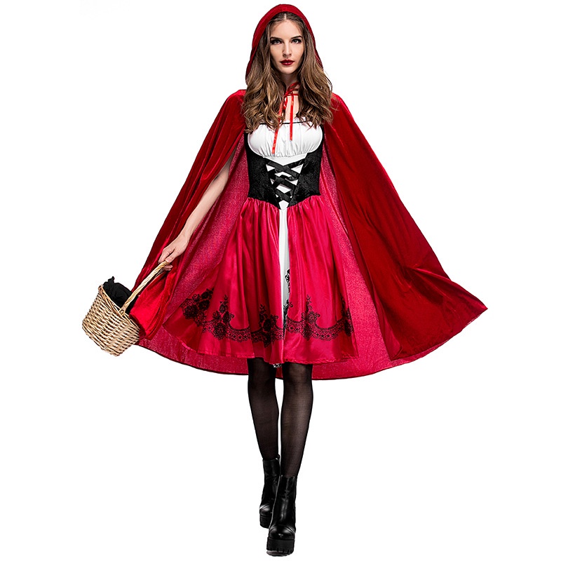 Bộ trang phục hóa trang cô bé quàng khăn đỏ dành cho hoá trang tiệc Halloween / Giáng sinh