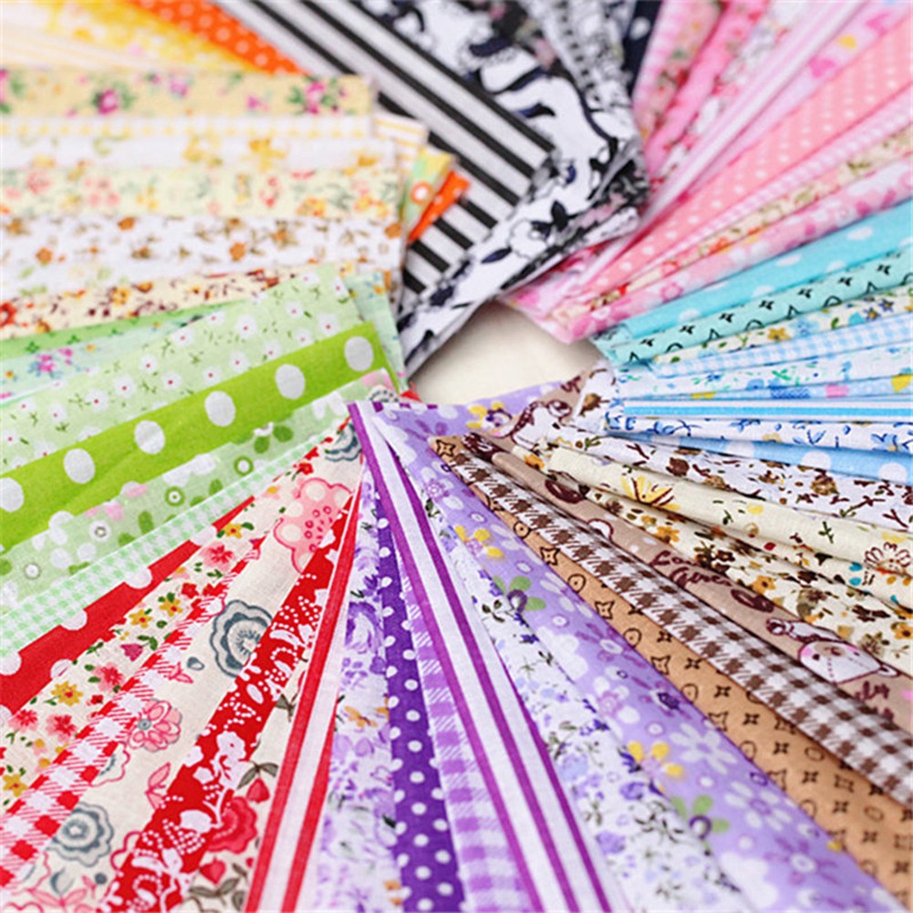 1 &gt; 50 Miếng Vải Cotton 10X10Cm May Đồ Cho Búp Bê